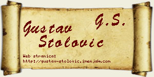 Gustav Stolović vizit kartica